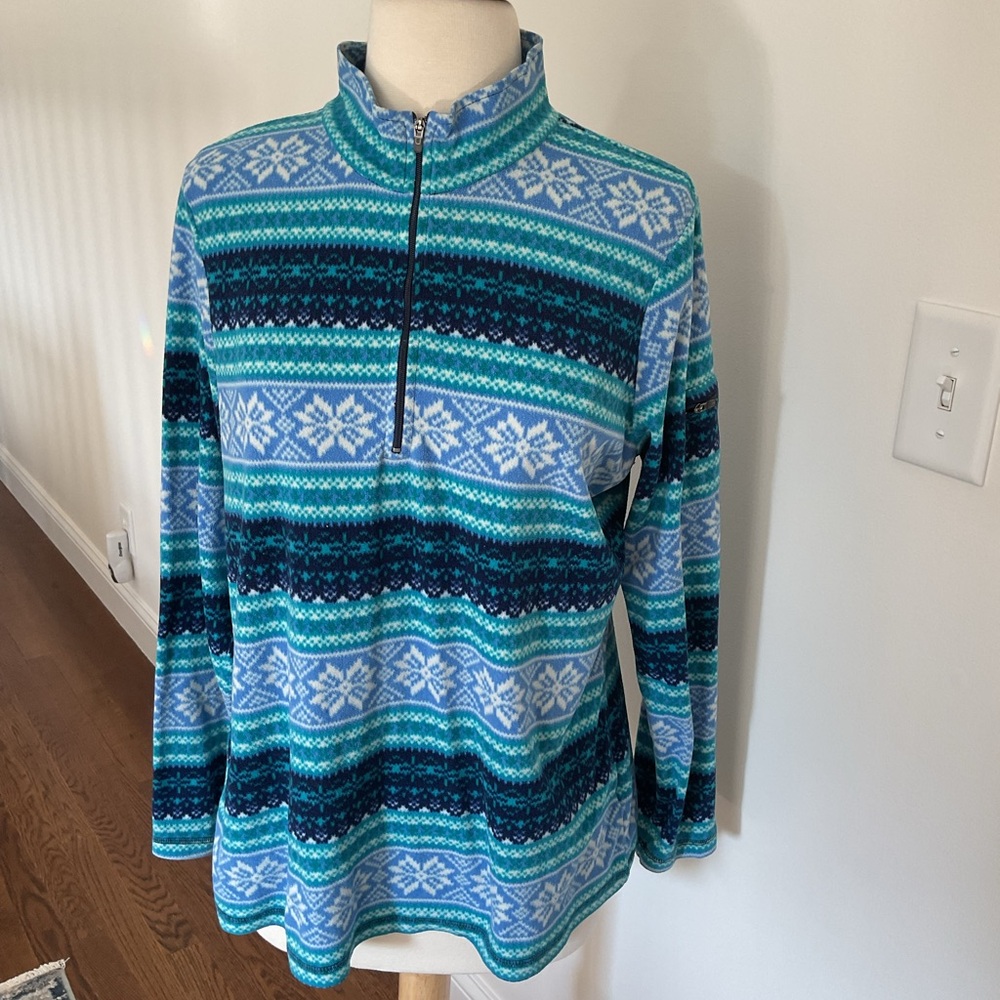 LL Bean Micro fleece stretch quarter zip top
